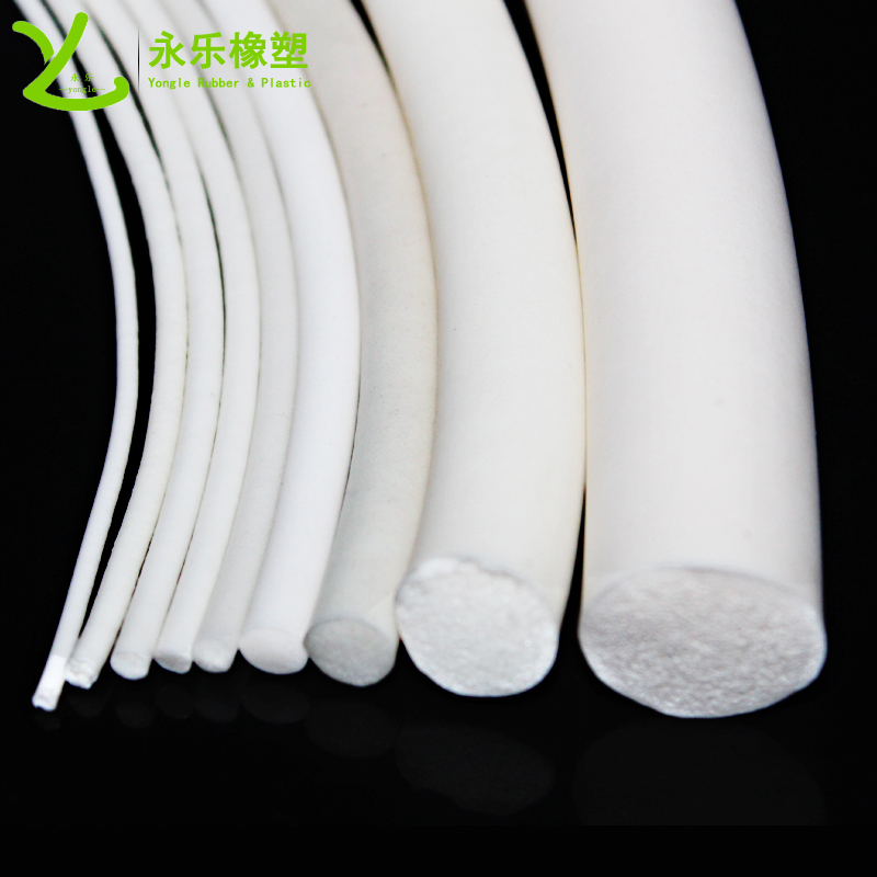 白色發(fā)泡硅膠條，無鹵發(fā)泡硅膠密封條，防水發(fā)泡硅膠密封條