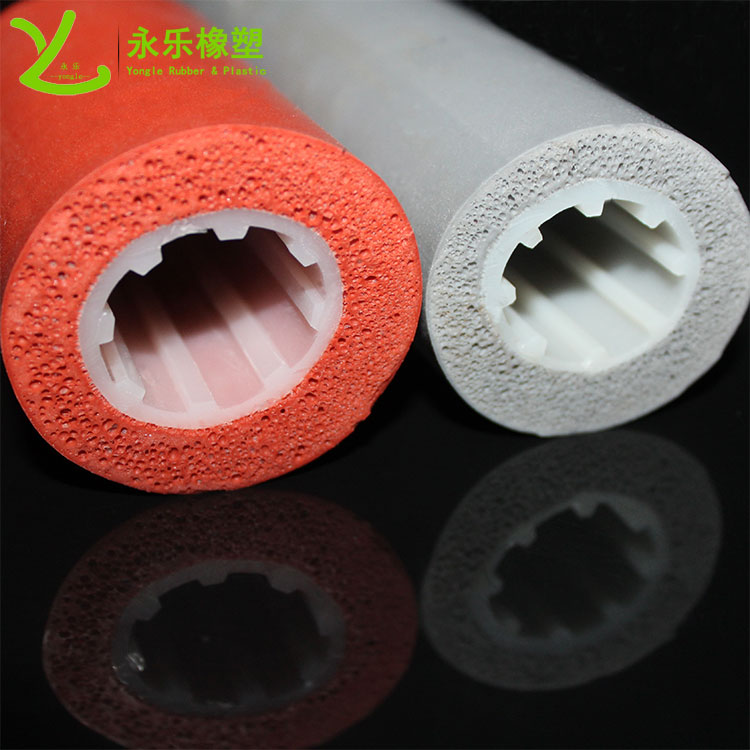 復(fù)合發(fā)泡硅膠管，耐高溫發(fā)泡硅膠管，保溫發(fā)泡硅膠管