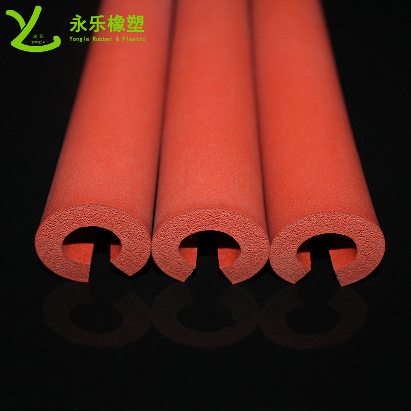 開口發(fā)泡硅膠管，耐高溫發(fā)泡硅膠管，保溫發(fā)泡硅膠管，隔熱發(fā)泡硅膠管