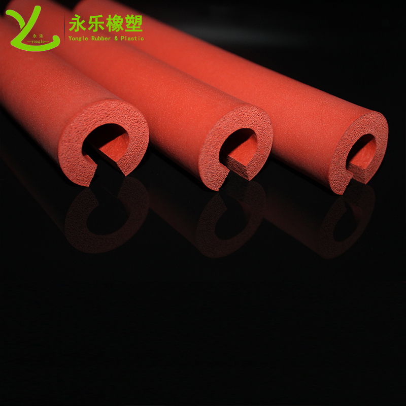 開口發(fā)泡硅膠管，耐高溫發(fā)泡硅膠管，保溫發(fā)泡硅膠管，隔熱發(fā)泡硅膠管