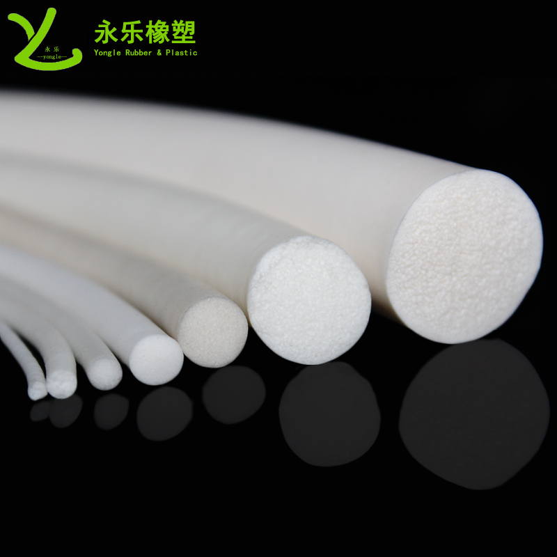 白色發(fā)泡硅膠條，無鹵發(fā)泡硅膠密封條，防水發(fā)泡硅膠密封條