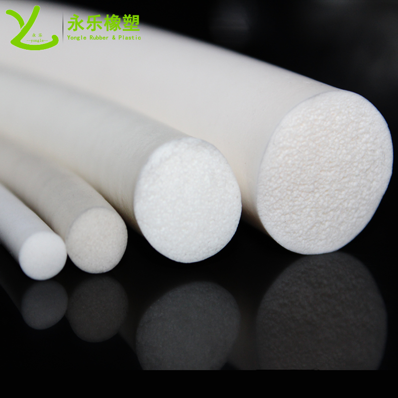 白色發(fā)泡硅膠條，無鹵發(fā)泡硅膠密封條，防水發(fā)泡硅膠密封條